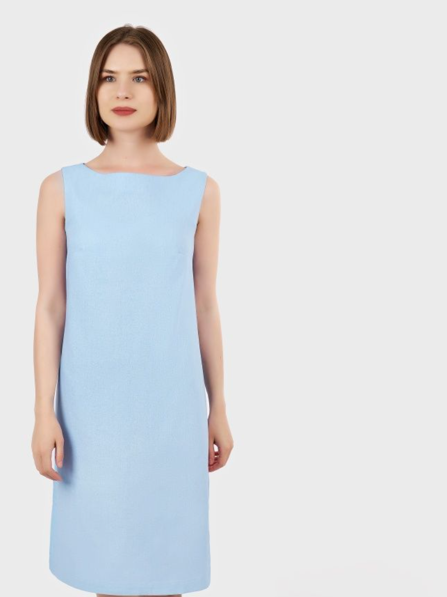 картинка Платье Вдохновение голубой магазина шелковой одежды и аксессуаров