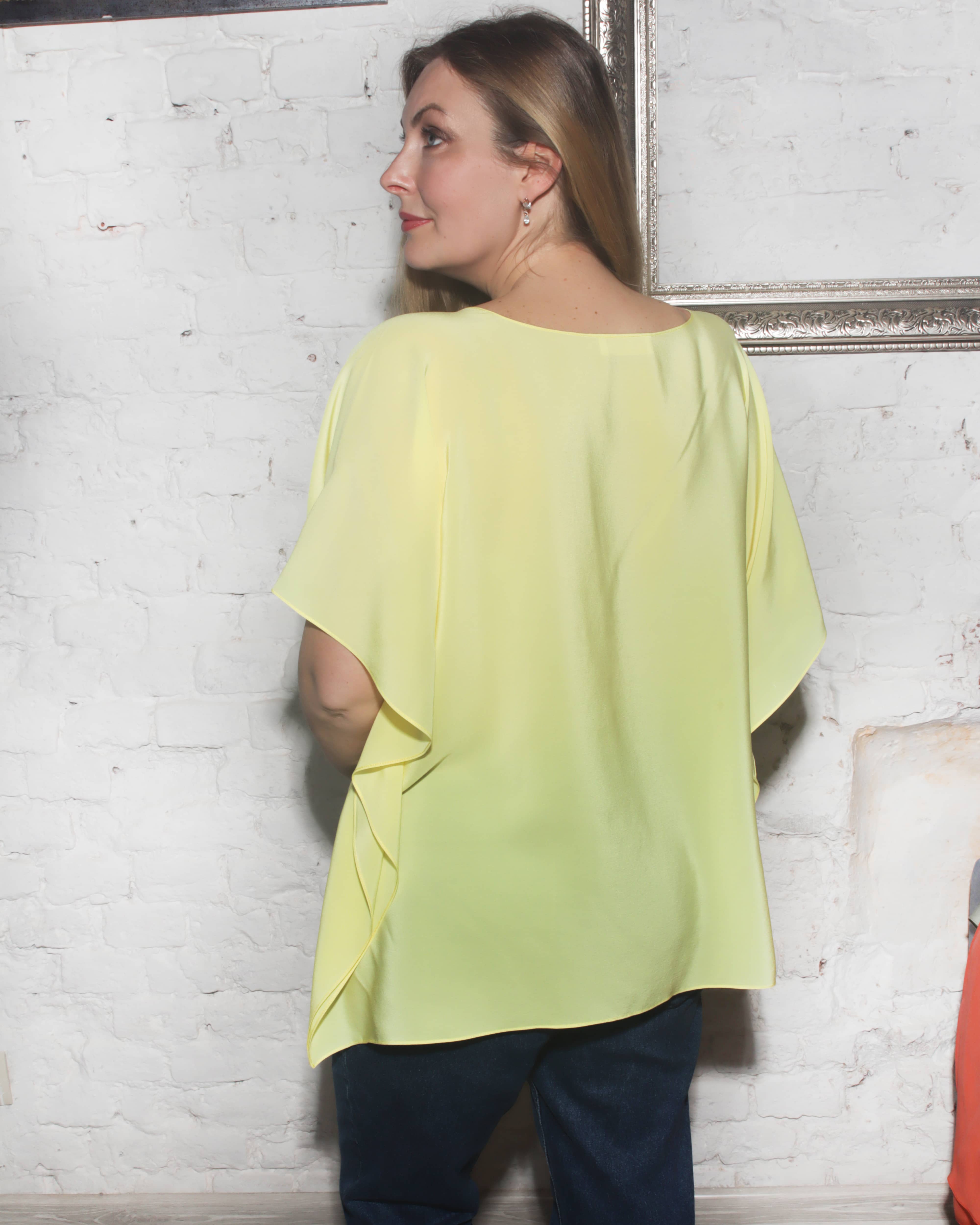 картинка Блузка Лимонная Вербена магазина шелковый одежды и аксессуаров