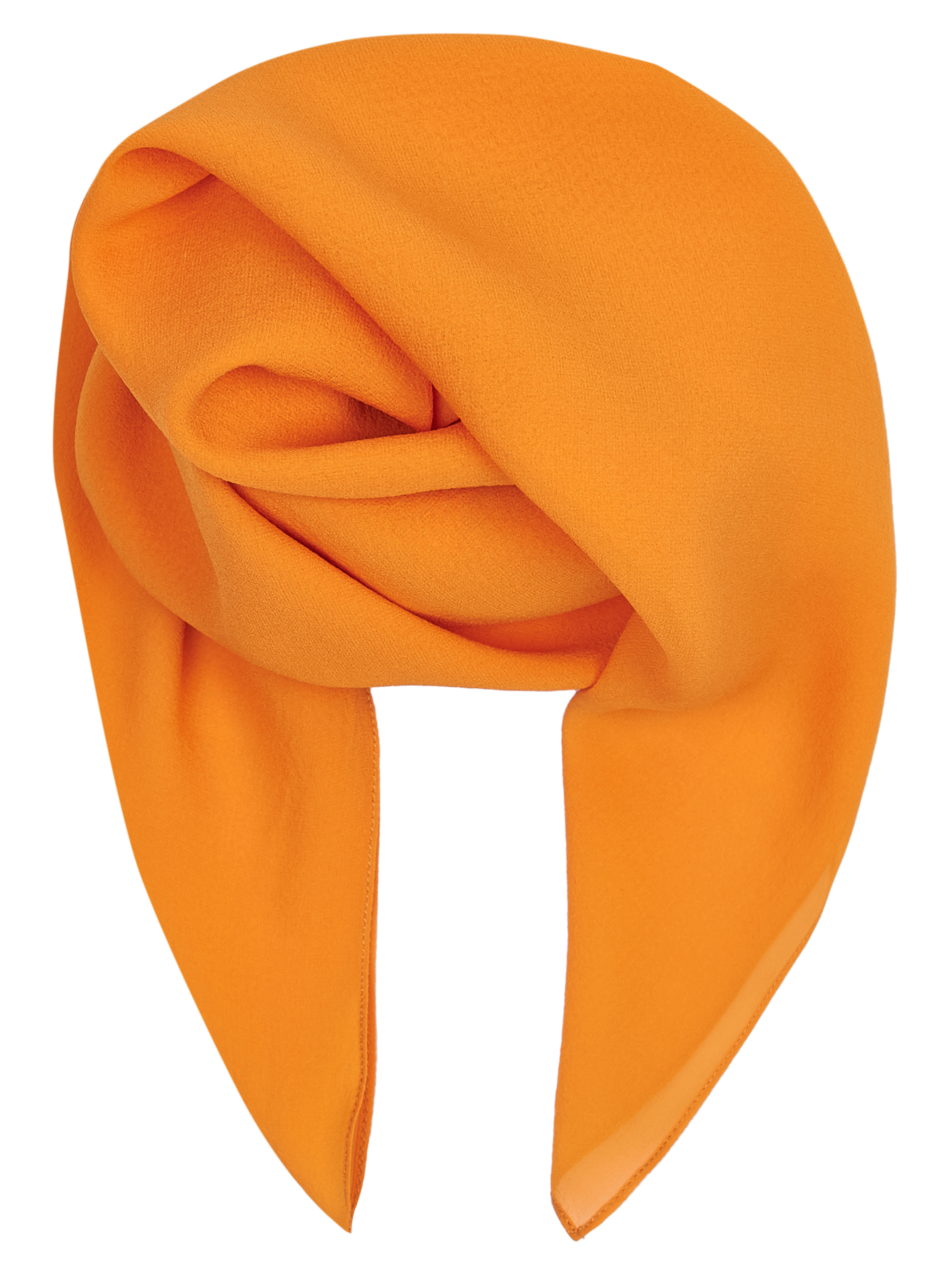 картинка Платок солнечно-оранжевый 66*66 см магазина шелковой одежды и аксессуаров
