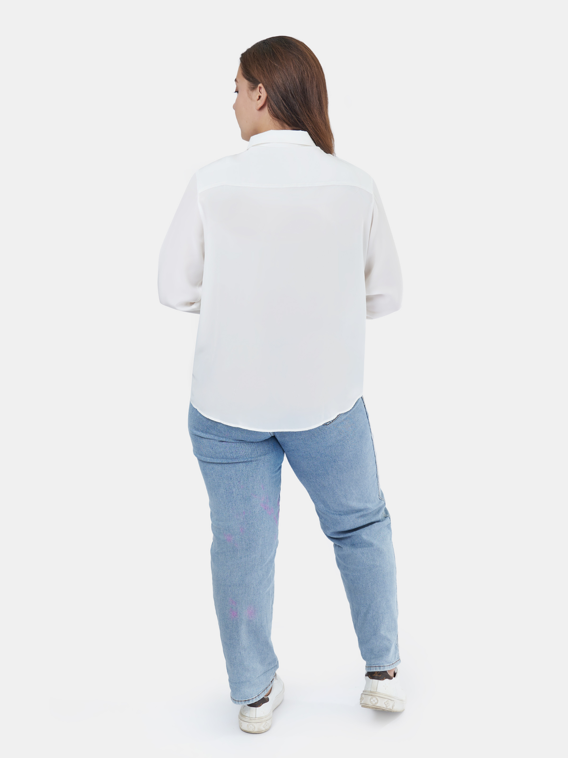 картинка Рубашка Белая магазина шелковой одежды и аксессуаров